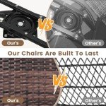 Luxury Outdoor Swivel Wicker Glider Chair Set