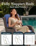 NUSBAY 6-Piece Outdoor Wicker Conversation Set