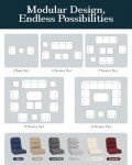 NUSBAY 6-Piece Outdoor Wicker Conversation Set