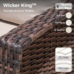 5-Piece Wicker Patio Furniture Set with Swivel Chairs
