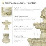 Sunnydaze 51-Inch 3-Tier Outdoor Water Fountain