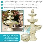Sunnydaze 51-Inch 3-Tier Outdoor Water Fountain