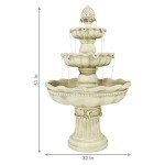 Sunnydaze 51-Inch 3-Tier Outdoor Water Fountain
