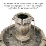 48" Outdoor 3-Tier Concrete Water Fountain