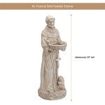 St. Francis Garden Statue with Bird Feeder