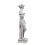 Outdoor Garden Nymph Sculpture - 32 Inch Ivory