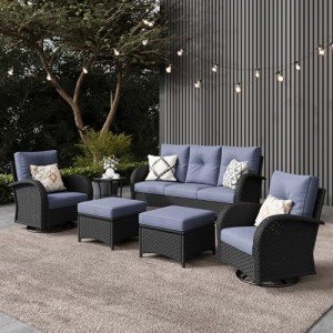 LayinSun 6-Piece Rattan Outdoor Furniture Set