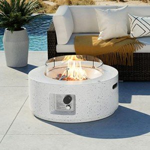 28" Round Outdoor Propane Fire Pit Table