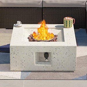 28" Propane Fire Pit Table with Lava Rocks