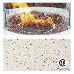 28" Round Outdoor Propane Fire Pit Table
