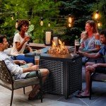Ciays 28" Propane Fire Pit Table with Lid