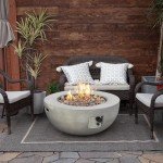 Modern Round Propane Fire Pit Table for Outdoors