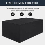 44-Inch Rectangular Propane Fire Pit Table for Patio