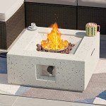 28" Propane Fire Pit Table with Lava Rocks