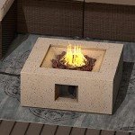 28" Propane Fire Pit Table with Lava Rocks