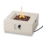 28" Propane Fire Pit Table with Lava Rocks