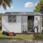 12' x 10' Metal Outdoor Storage Shed with Windows