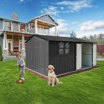 Large Steel Storage Shed with Window and Vents