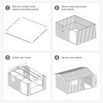 12' x 10' Metal Outdoor Storage Shed with Windows