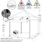 10x10 Pop-Up Canopy Tent with Sidewalls & Bag