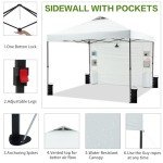 10'x10' Pop Up Canopy Tent with Sidewall