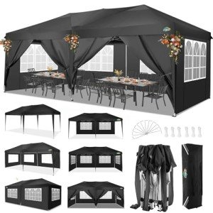 COBIZI 10x20 Portable Pop Up Canopy with Sidewalls
