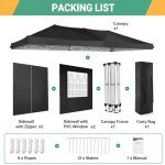 COBIZI 10x20 Portable Pop Up Canopy with Sidewalls