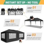 COBIZI 10x20 Portable Pop Up Canopy with Sidewalls
