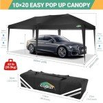 COBIZI 10x20 Portable Pop Up Canopy with Sidewalls