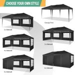 COBIZI 10x20 Portable Pop Up Canopy with Sidewalls