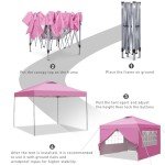 Pink 10x10ft Pop Up Canopy Tent for Events