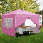 Pink 10x10ft Pop Up Canopy Tent for Events