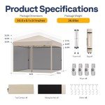 VIVOHOME 10x10ft Outdoor Pop-Up Canopy Tent