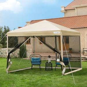 VIVOHOME 10x10ft Outdoor Pop-Up Canopy Tent