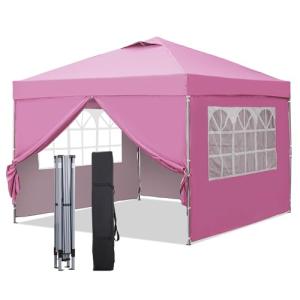 Pink 10x10ft Pop Up Canopy Tent for Events