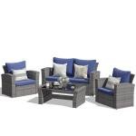 Wisteria Lane 4-Piece Outdoor Wicker Furniture Set