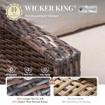 5-Piece Wicker Patio Furniture Set with Swivel Chairs