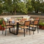 Acacia Wood Patio Dining Table for 6