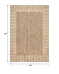 Asha Simple Border 5x8 Indoor/Outdoor Area Rug