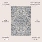 Bohemian Medallion Indoor/Outdoor Area Rug 4x6 ft