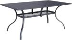 Rectangular Metal Dining Table with Parasol Hole