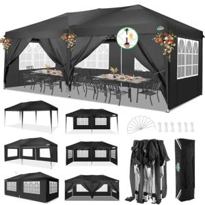 COBIZI 10x20 Portable Pop Up Canopy with Sidewalls