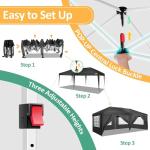 COBIZI 10x20 Portable Pop Up Canopy with Sidewalls