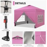 Pink 10x10ft Pop Up Canopy Tent for Events