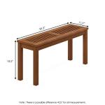 Furinno Tioman Hardwood Bench, Teak Oil Finish