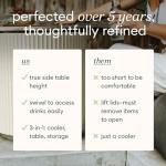 Veradek 2-in-1 Outdoor Cooler and Side Table