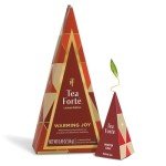 Tea Forte Warming Joy Holiday Petite Tea Tree, Stocking Stuffer Tea Sampler Gift Set, Assorted Winter Organic Tea Bags Variety, 4 Tea Infuser Bags
