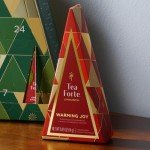 Tea Forte Warming Joy Holiday Petite Tea Tree, Stocking Stuffer Tea Sampler Gift Set, Assorted Winter Organic Tea Bags Variety, 4 Tea Infuser Bags