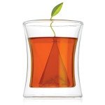 Tea Forte Poom Double Wall Glass 10 ounce Tea Cup for Hot or Iced Tea
