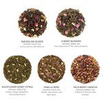 Tea Forte Soleil Tea Sampler with 20 Pyramid Infuser Tea Bags - Fruit, Herb and Flower Tea - Presentation Box Assorted Variety Tea Gift Set